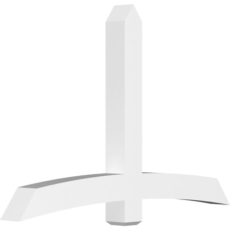 Ekena Millwork Bellingham Architectural Grade PVC Gable Bracket, 72"W x 48"H x 6"D x 6"F, 16/12 Pitch GBP072X48X0606BEL00
